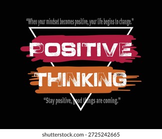 Positive Thinking Motivational Quote Vector Design