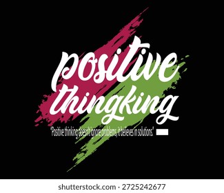 Positive Thinking Motivational Quote vector