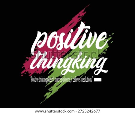 Positive Thinking Motivational Quote vector