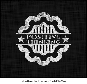 Positive Thinking on blackboard