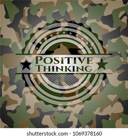 Positive Thinking on camo pattern