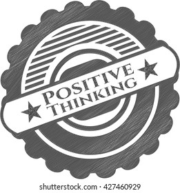 Positive Thinking pencil emblem