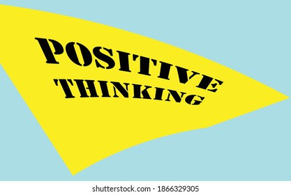 Positive thinking poster concept with big typography lettering