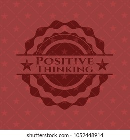 Positive Thinking retro style red emblem