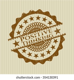 Positive Thinking rubber stamp