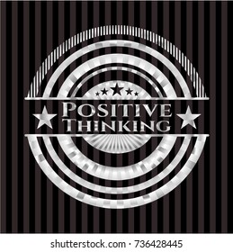 Positive Thinking silver shiny emblem