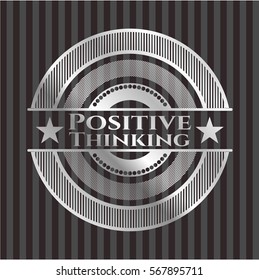 Positive Thinking silvery badge