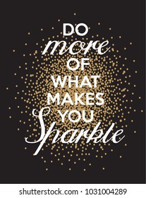 positive thinking slogan. golden dots background.