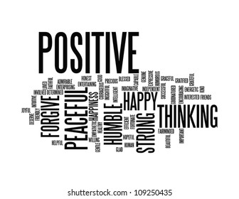 Positive thinking traits vector