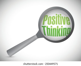 positive thinking under review illustration design over a white background