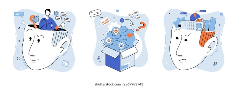 Positive thinking. Vector illustration. Cultivating positive mindset leads to greater happiness The power positive thinking lies in its ability to shape our reality Developing positive mindset takes