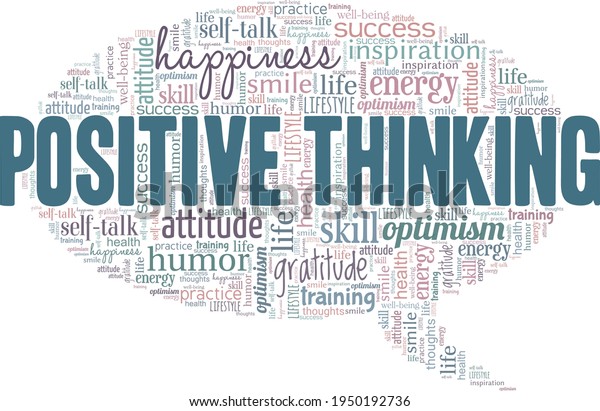 Positive Thinking Vector Illustration Word Cloud Stock Vector (Royalty ...