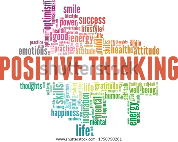 Positive Thinking Vector Illustration Word Cloud Stock Vector (royalty 