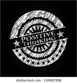 Positive ThinkingPositive Thinking chalk emblem written on a chalkboard