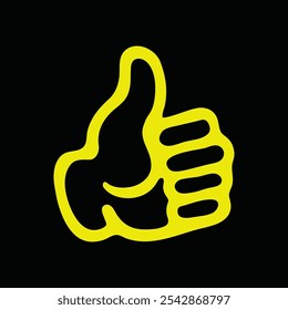 Positive Thumb trendy artwork perfect abstract vector illustration colorful practical design.eps