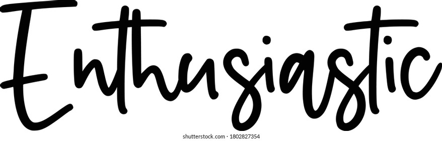 Positive Traits Synonyms text. Only one single word. Printable graphic tee. Design doodle for print. Vector illustration. Colourful. Hand drawn calligraphy style. Black and white