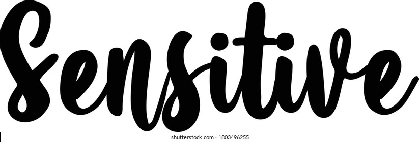 Positive Traits Synonyms text. Only one single word. Printable graphic tee. Design doodle for print. Vector illustration. Colorful. Hand drawn calligraphy style. Black and white