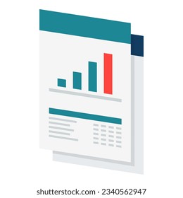 Positive trend chart on a financial report, business and finance concept