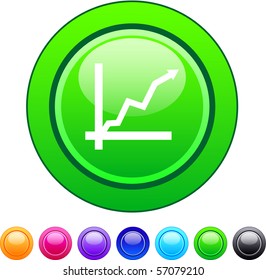 Positive trend glossy circle web buttons.