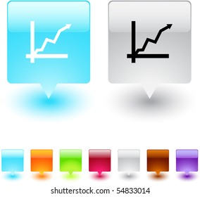 Positive trend glossy square web buttons.