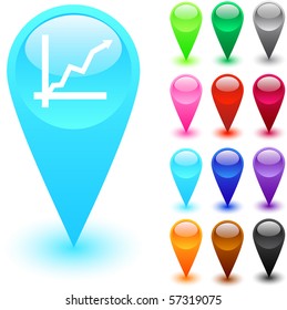 Positive trend glossy web buttons.