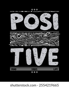 Positive Typography with Line Art Hand Drawn vector Tshirt Designs