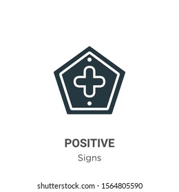 Positive vector icon on white background. Flat vector positive icon symbol sign from modern signs collection for mobile concept and web apps design.