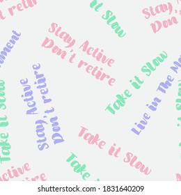 Positive vibe geography vector repeat pattern.