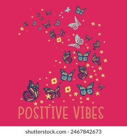 Positive vibes beautiful designed card