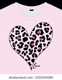 Positive vibes with leopard print for t shirt design