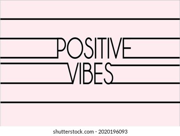 positive vibes only vector stripe