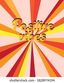 positive vibes slogan text print