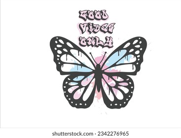 positive vibes vector hand drawn design svg