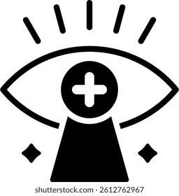Positive Vision Icon Glyph Vector Illustration