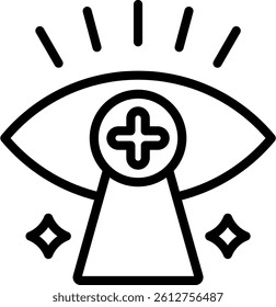 Positive Vision Icon Outline Vector Illustration