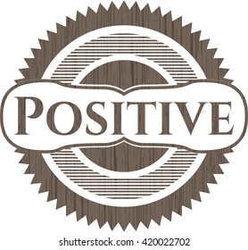 Positive wood emblem. Vintage.