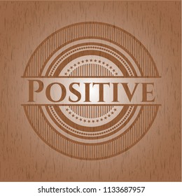 Positive wooden emblem