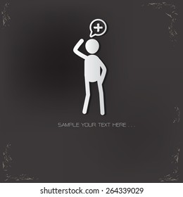 Positive,Human resource design on old background,vector