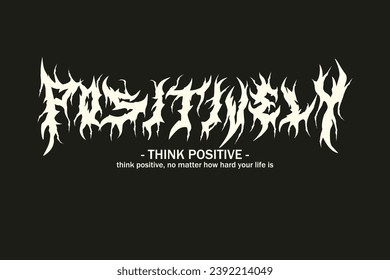 Positively Metal Typography – Brutal Deathcore Font for T-Shirt and Poster Design