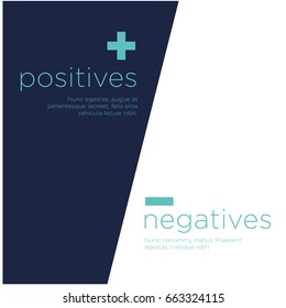 Positives and Negatives Text Template