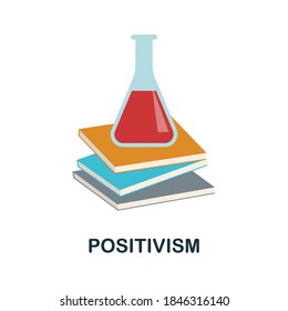 Positivismus Symbol. Einfaches Element aus der Sammlung von kritischem Denken. Creative Positivism Symbol für Webdesign, Vorlagen, Infografiken und mehr