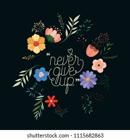 positivism message with hand made font