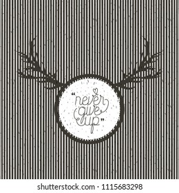 positivism message with hand made font