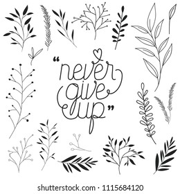 positivism message with hand made font