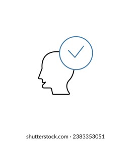 positivity concept line icon. Simple element illustration.positivity concept outline symbol design.