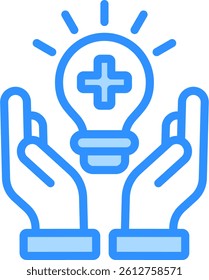 Positivity Icon Blue Color Vector Illustration