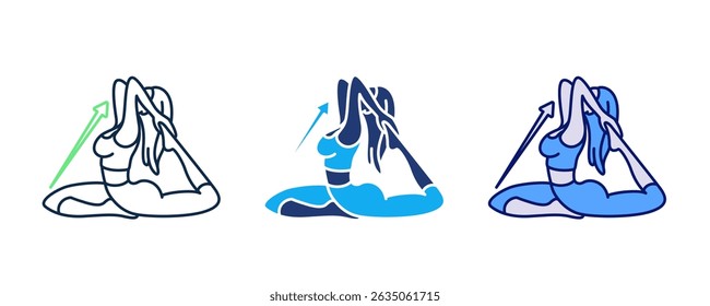 Positivity icon represented by Positivity icon Blue, Dualline, Dualtone style.