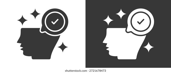 Conjunto De Iconos De Positividad Colección De Vector Aislada En Blanco Y Negro