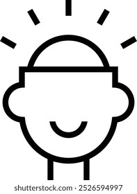 positivity icon. Thin linear style design isolated on white background