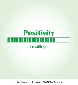 Positivity Installing vector illustration graphic eps